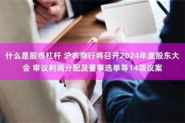 什么是股市杠杆 沪农商行将召开2024年度股东大会 审议利润分配及董事选举等14项议案