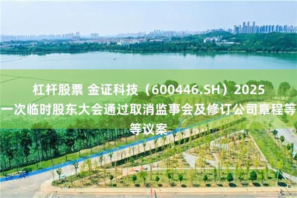 杠杆股票 金证科技（600446.SH）2025年第一次临时股东大会通过取消监事会及修订公司章程等议案