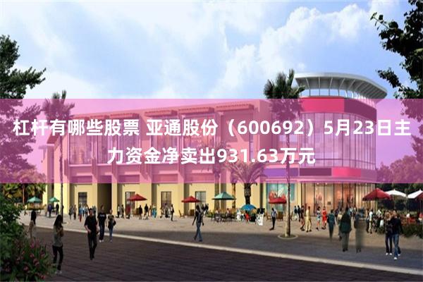 杠杆有哪些股票 亚通股份（600692）5月23日主力资金净卖出931.63万元