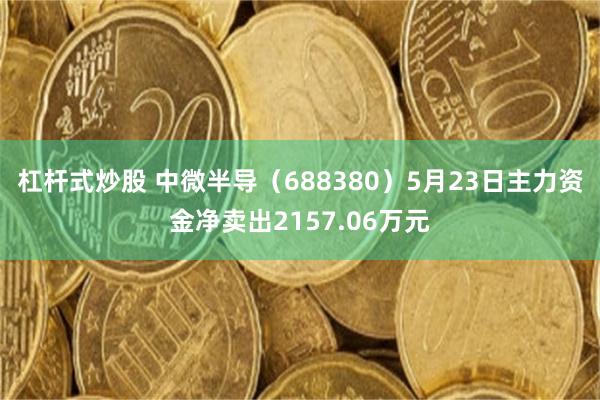 杠杆式炒股 中微半导（688380）5月23日主力资金净卖出2157.06万元
