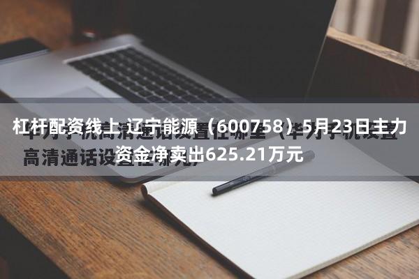 杠杆配资线上 辽宁能源（600758）5月23日主力资金净卖出625.21万元