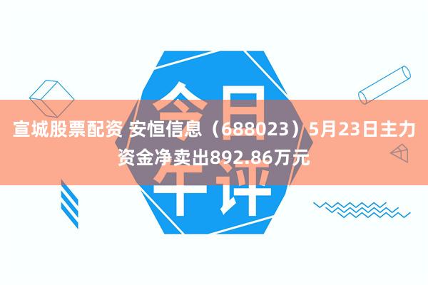 宣城股票配资 安恒信息（688023）5月23日主力资金净卖出892.86万元