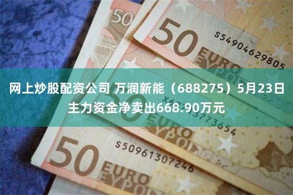 网上炒股配资公司 万润新能（688275）5月23日主力资金净卖出668.90万元