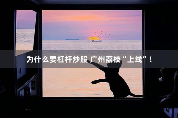 为什么要杠杆炒股 广州荔枝“上线”！