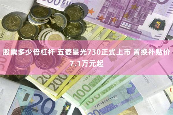 股票多少倍杠杆 五菱星光730正式上市 置换补贴价7.1万元起