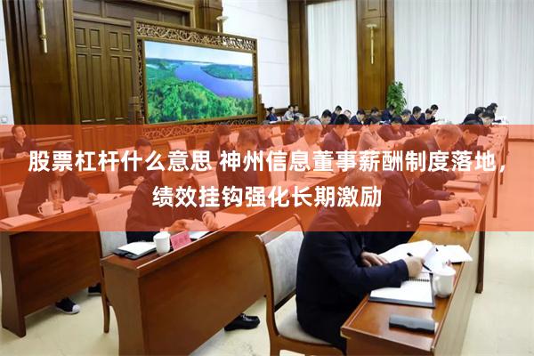 股票杠杆什么意思 神州信息董事薪酬制度落地，绩效挂钩强化长期激励