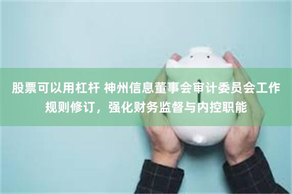 股票可以用杠杆 神州信息董事会审计委员会工作规则修订，强化财务监督与内控职能