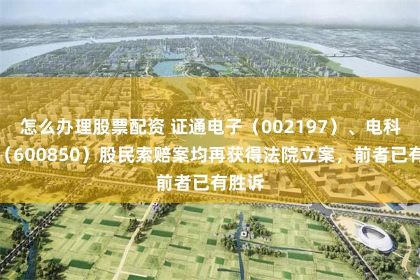 怎么办理股票配资 证通电子（002197）、电科数字（600850）股民索赔案均再获得法院立案，前者已有胜诉