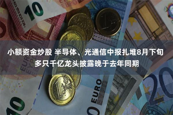 小额资金炒股 半导体、光通信中报扎堆8月下旬 多只千亿龙头披露晚于去年同期