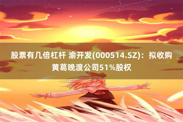 股票有几倍杠杆 渝开发(000514.SZ)：拟收购黄葛晚渡公司51%股权