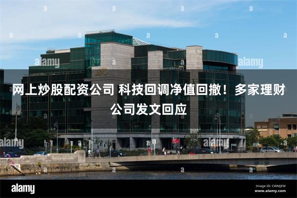 网上炒股配资公司 科技回调净值回撤！多家理财公司发文回应