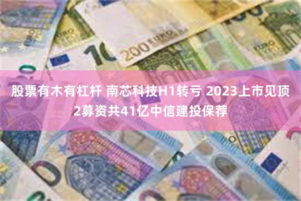 股票有木有杠杆 南芯科技H1转亏 2023上市见顶2募资共41亿中信建投保荐
